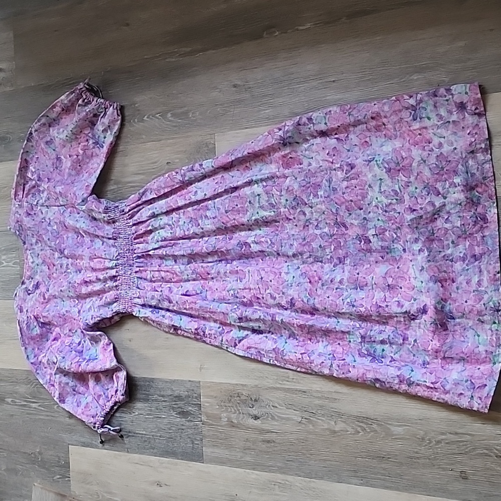 O.p.t Floral Dress with Puff Sleeves - Picture 13 of 16